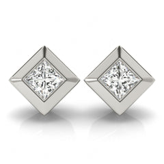 6 mm Princess Cut Solitaire Style Earrings For Her