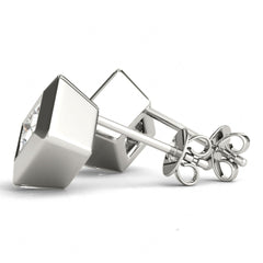 6 mm Princess Cut Solitaire Style Earrings For Her