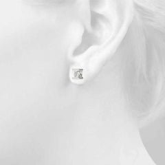 4 MM Round Cut Solitaire Style Earrings For_Her