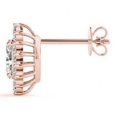 10.00 x 5.00 MM Marquise Cut Halo Style Stud earrings For Women