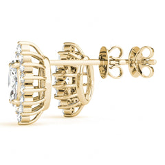 10.00 x 5.00 MM Marquise Cut Halo Style Stud earrings For Women