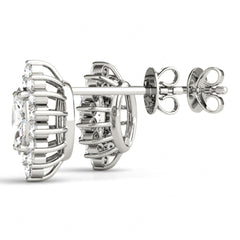 10.00 x 5.00 MM Marquise Cut Halo Style Stud earrings For Women