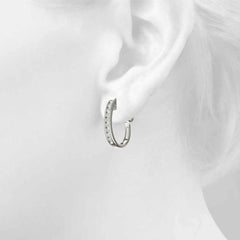 2 MM Round Cut Hoop latch Back Closure  Earrings For_Women