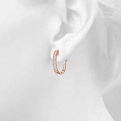 2 MM Round Cut Hoop latch Back Closure  Earrings For_Women