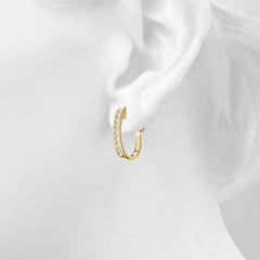 2 MM Round Cut Hoop latch Back Closure  Earrings For_Women