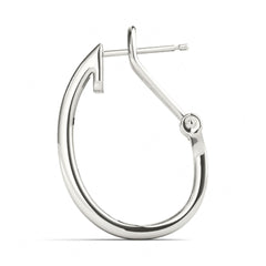 2 MM Round Cut Hoop latch Back Closure  Earrings For_Women