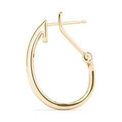2 MM Round Cut Hoop latch Back Closure  Earrings For_Women