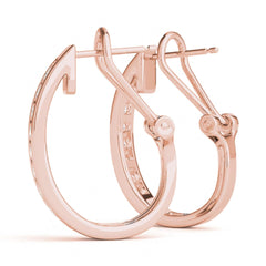 2 MM Round Cut Hoop latch Back Closure  Earrings For_Women