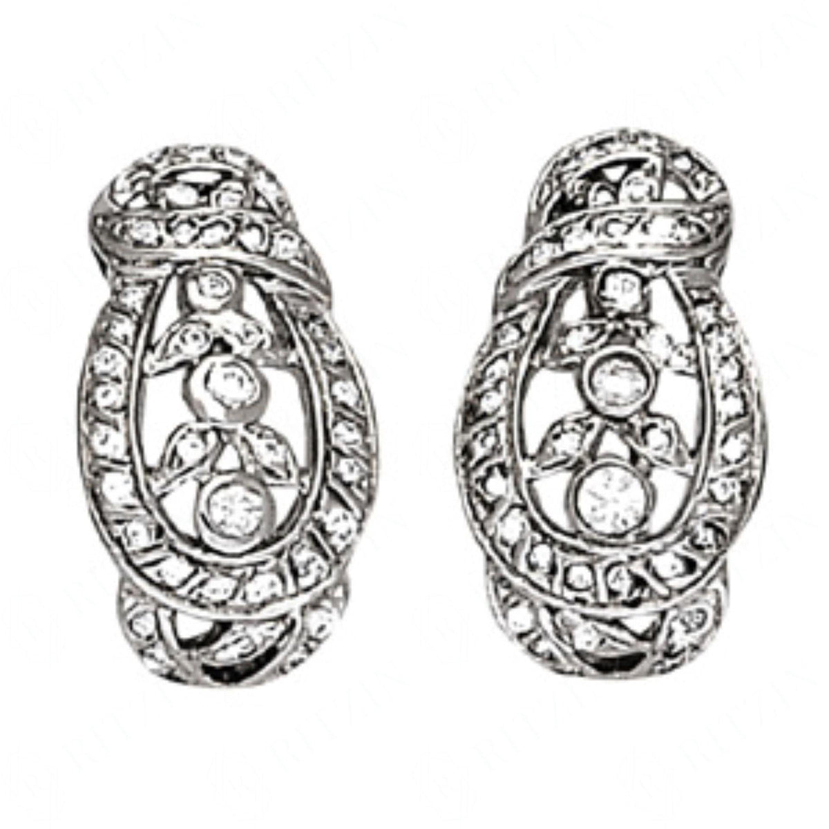 2.50 MM Round Cut  Art Deco Earrings For Her
