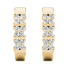 1.70MM Round Cut Hoop Earrings For Women_Excellent Style