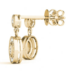 3.00MM Round Cut Pear Shape Cluster Earrings For Women