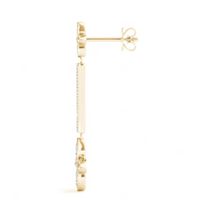 1.5MM Round Cut Dangle Big Earrings Fo_ Her/Women_