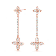 1.5MM Round Cut Dangle Big Earrings Fo_ Her/Women_