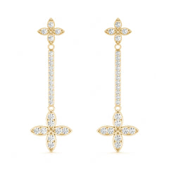 1.5MM Round Cut Dangle Big Earrings Fo_ Her/Women_