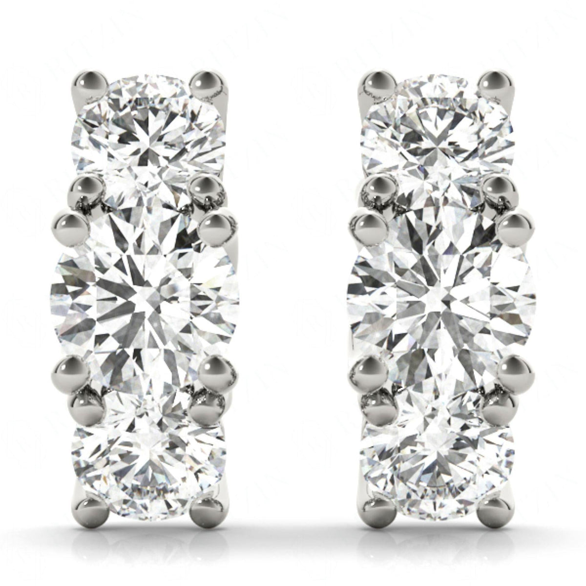 5.50 MM Round Cut Prong Setting Earring