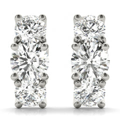 5.50 MM Round Cut Prong Setting Earring