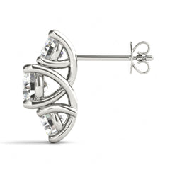 5.50 MM Round Cut Prong Setting Earring