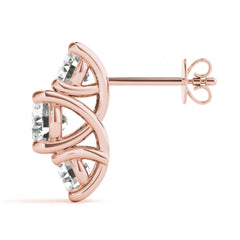 5.50 MM Round Cut Prong Setting Earring