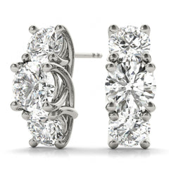 5.50 MM Round Cut Prong Setting Earring