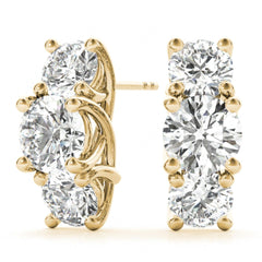 5.50 MM Round Cut Prong Setting Earring