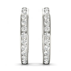 Round Cut Standard Hoop earrings For Her/Women