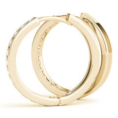 Round Cut Standard Hoop earrings For Her/Women