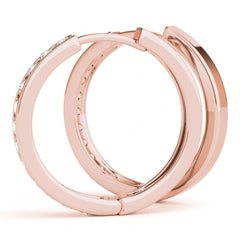 Round Cut Standard Hoop earrings For Her/Women