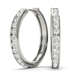 Round Cut Standard Hoop earrings For Her/Women