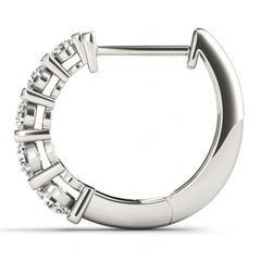 Round Cut Standard Hoop earrings For Her/Women