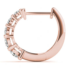 Round Cut Standard Hoop earrings For Her/Women