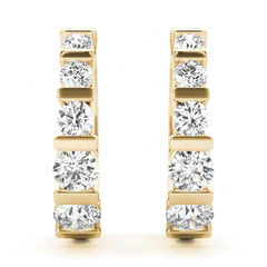 Round Cut Standard Hoop earrings For Her/Women