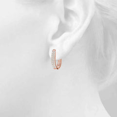 1.60MM Round Cut Hoop Earrings For Women
