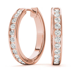 Round Cut Huggie Hoop Earrings For Her/Women