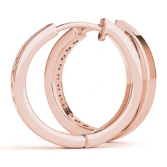 Round Cut Huggie Hoop Earrings For Her/Women