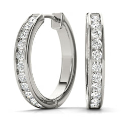 Round Cut Huggie Hoop Earrings For Her/Women