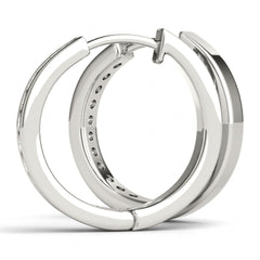 Round Cut Huggie Hoop Earrings For Her/Women