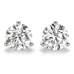1 Ct Round Cut Solitaire Style Earrings For Women