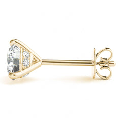 1 Ct Round Cut Solitaire Style Earrings For Women