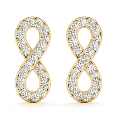 2.00 MM Round Cut Twisted Style Stud Earrings For Her