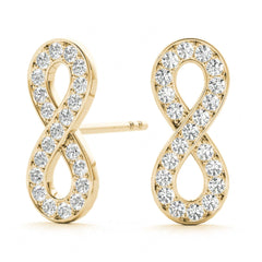 2.00 MM Round Cut Twisted Style Stud Earrings For Her