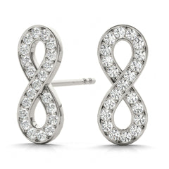 2.00 MM Round Cut Twisted Style Stud Earrings For Her