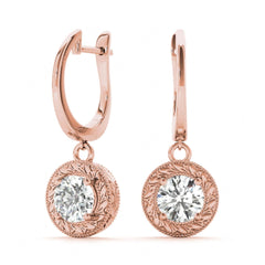 6.50MM Round Cut Dangle Hoop Earrings For Her/Women