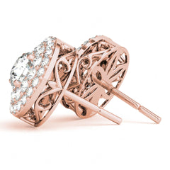 5.00MM Round Cut Double Halo Stud Earrings For Her/Women