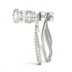 Round Cut Drop Dangle Earrings For Her Unique Style