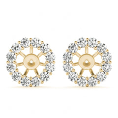 2.00mm Round Cut Floral Style Stud Earrings For Women/Her