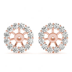 2.00mm Round Cut Floral Style Stud Earrings For Women/Her
