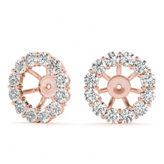 2.00mm Round Cut Floral Style Stud Earrings For Women/Her