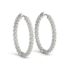 2.50MM_Round Cut Hoop Earring For Her