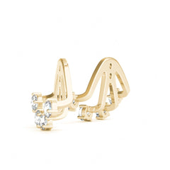 2.00mm Round Cut Unique Style Stud Earrings For Her