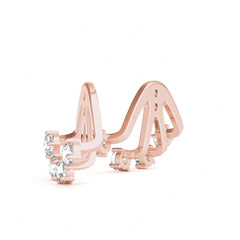 2.00mm Round Cut Unique Style Stud Earrings For Her